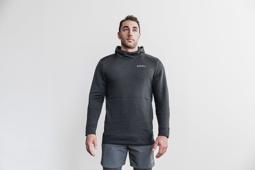 NOBULL Men's Performance Pullover Hoodie - Graphite - Ireland (6475EZAKY)